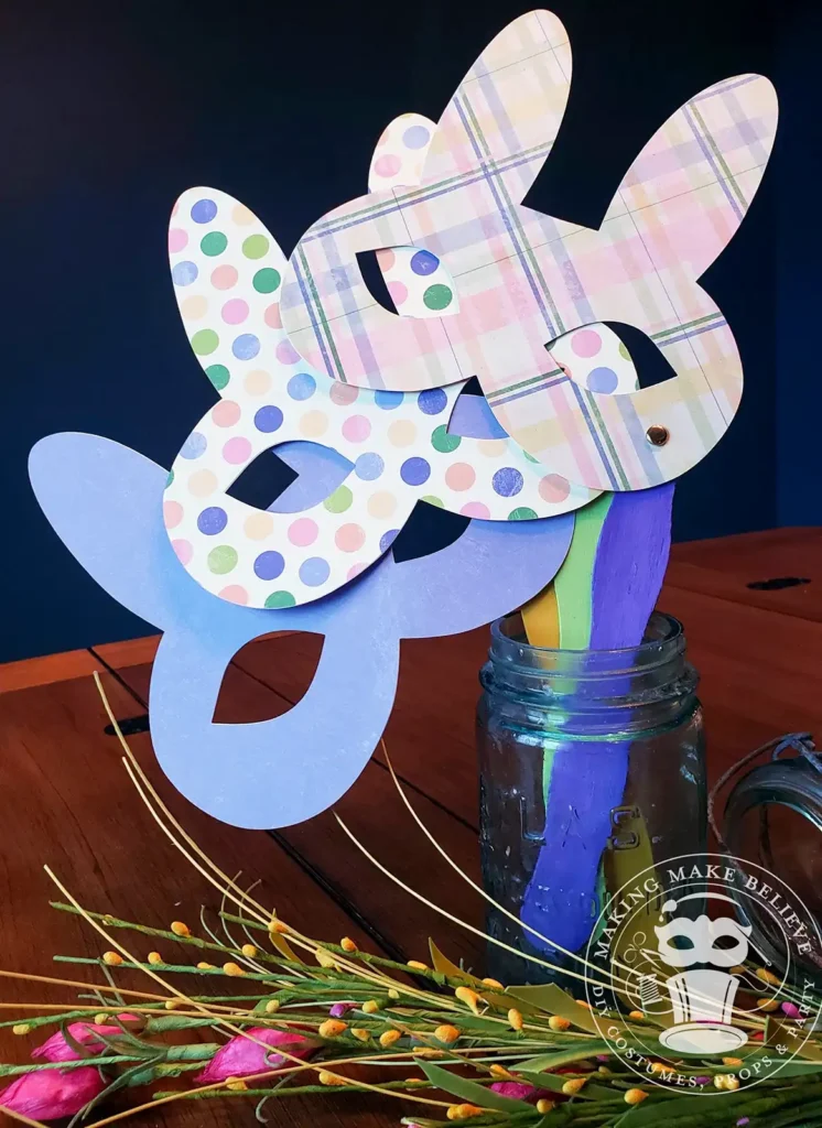 Paper Bunny Masquerade Mask