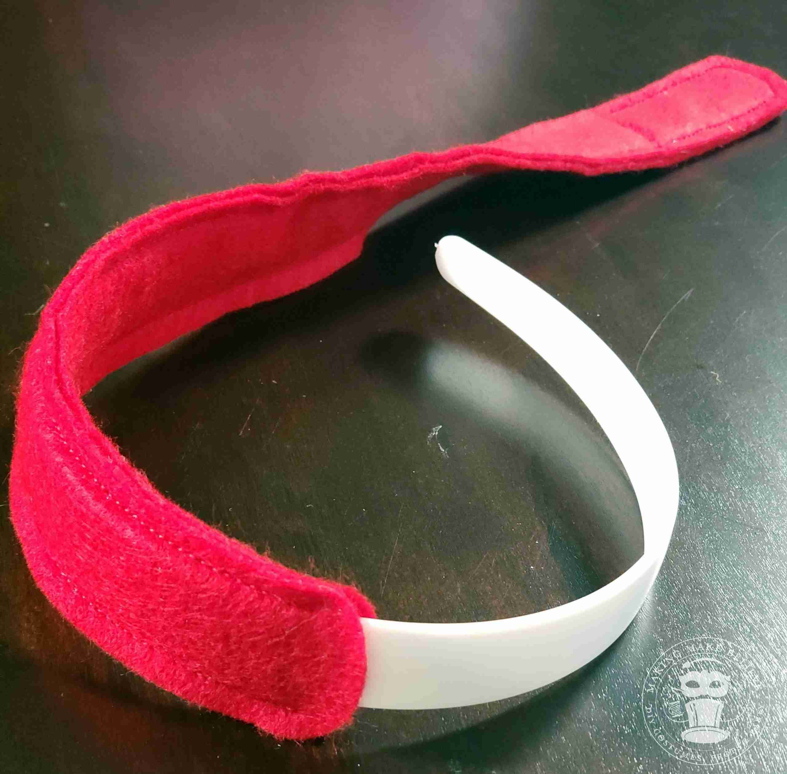 Slip headband into cover