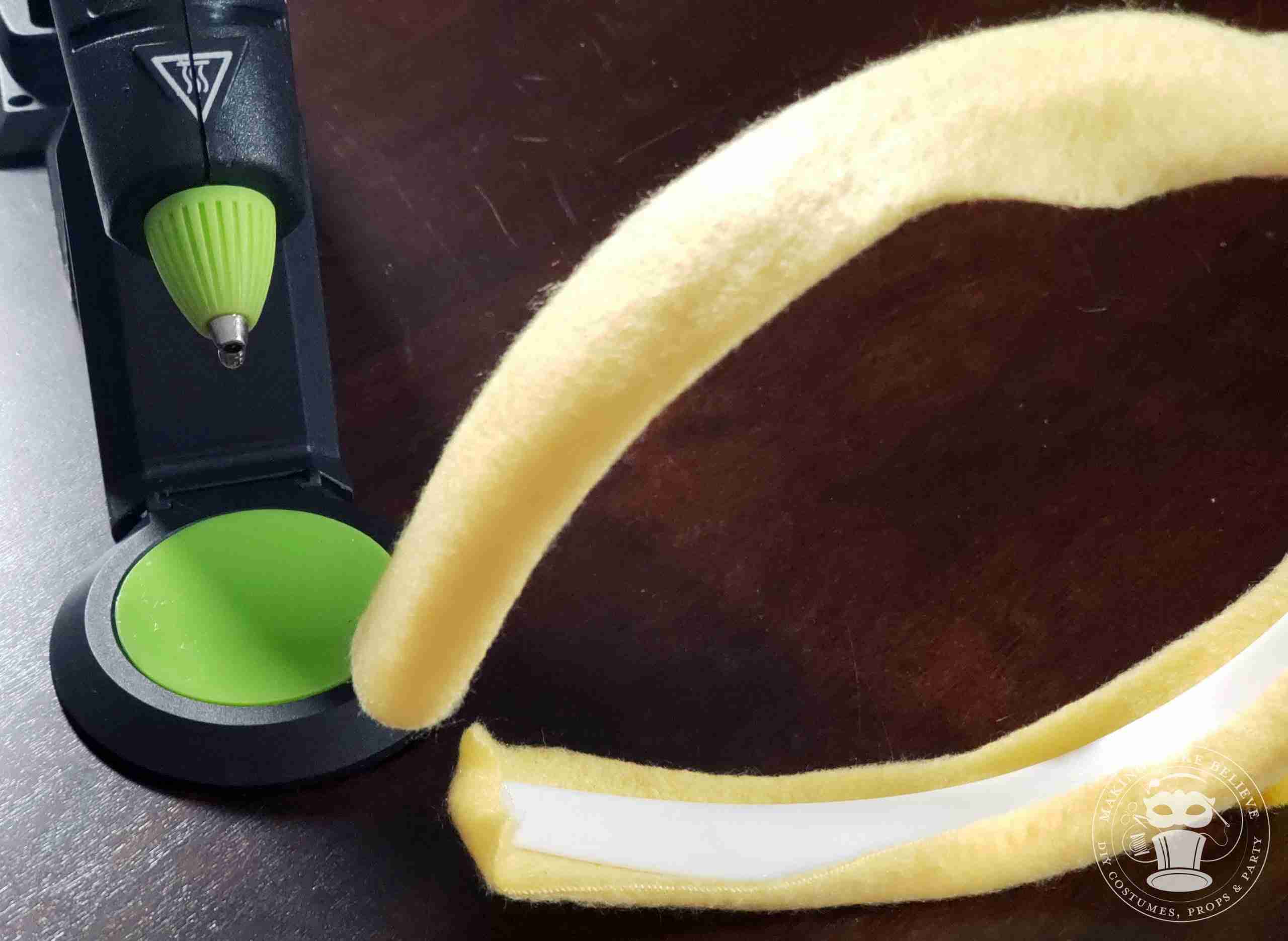 Glue under end
