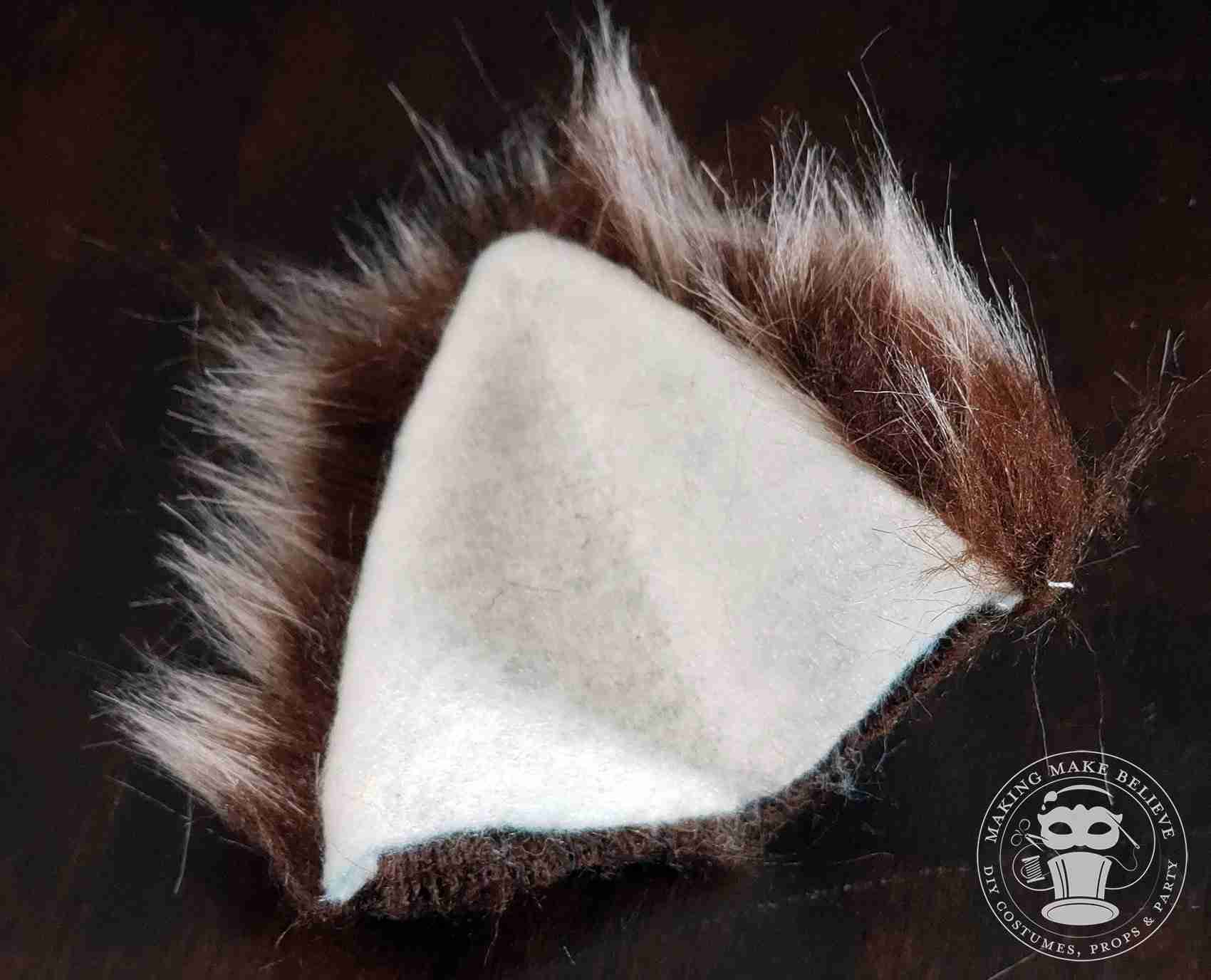 Fold in half with felt side in