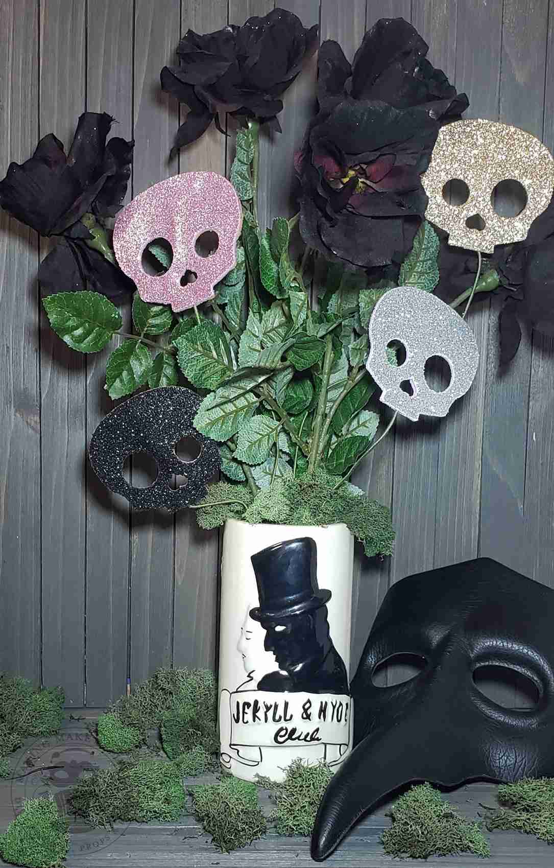 Halloween Skull Floral Picks