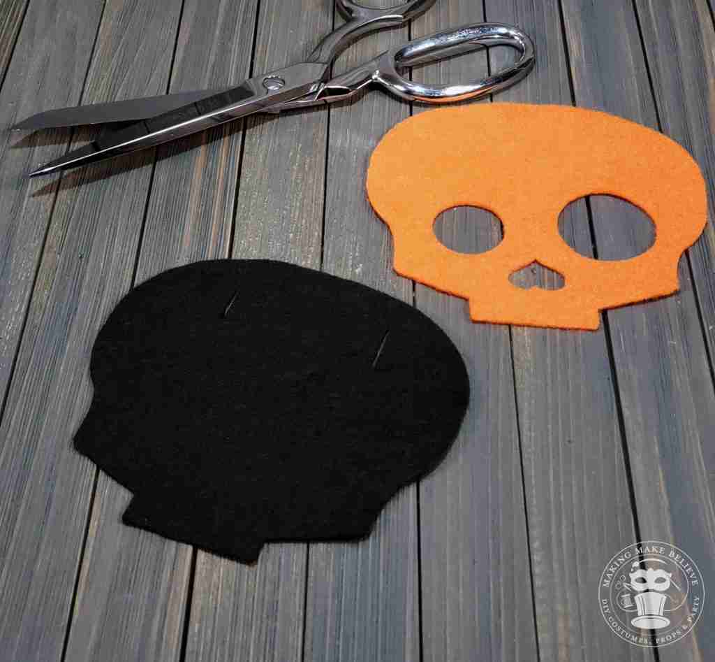 Cut front and back skull pieces