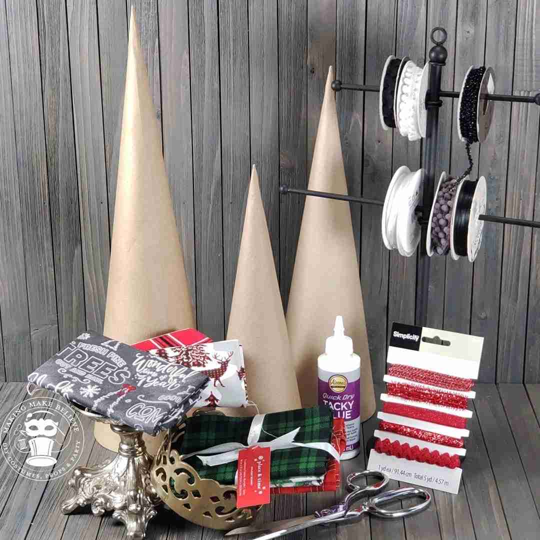 Supplies for Tabletop Christmas Trees