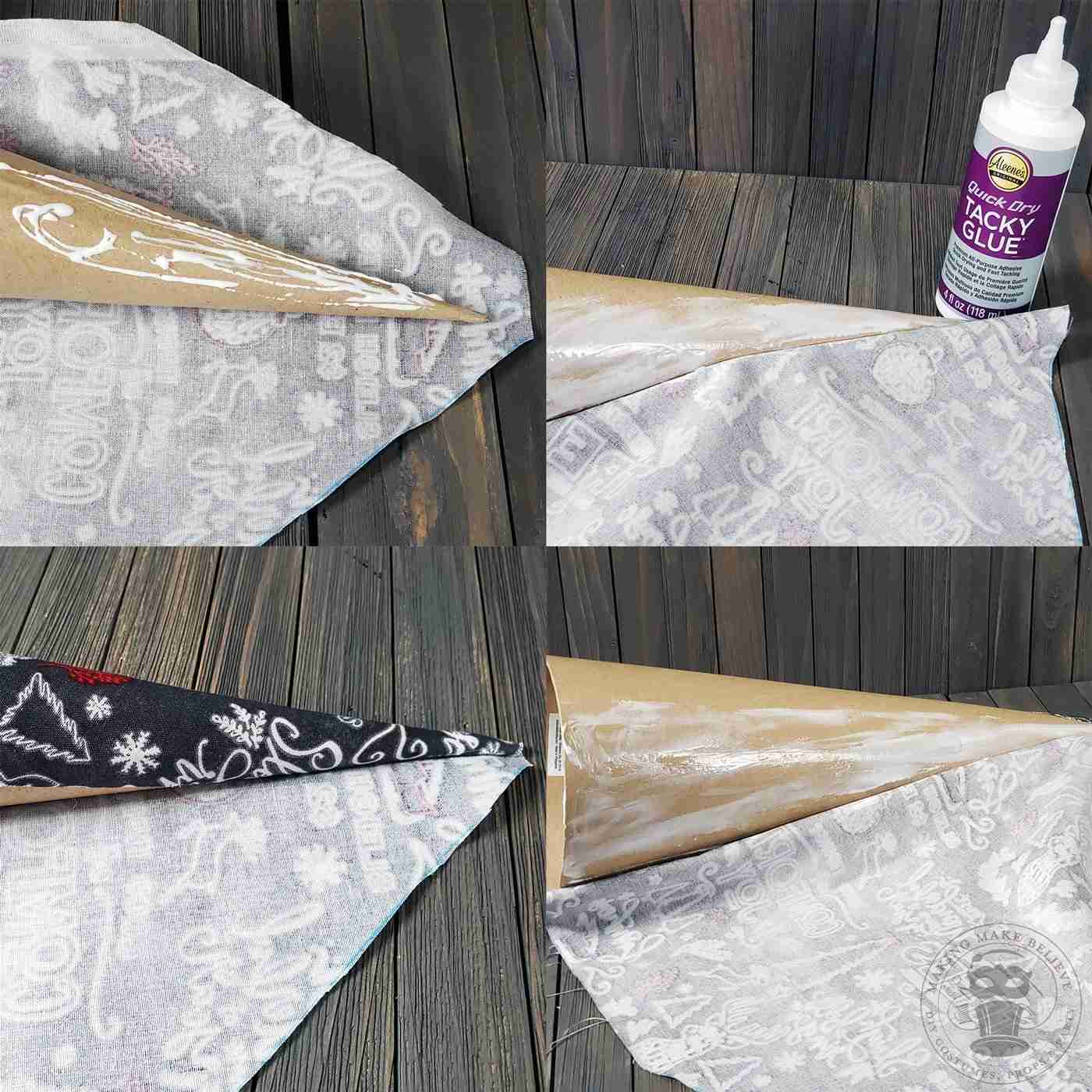 Glue Fabric To Paper Cone
