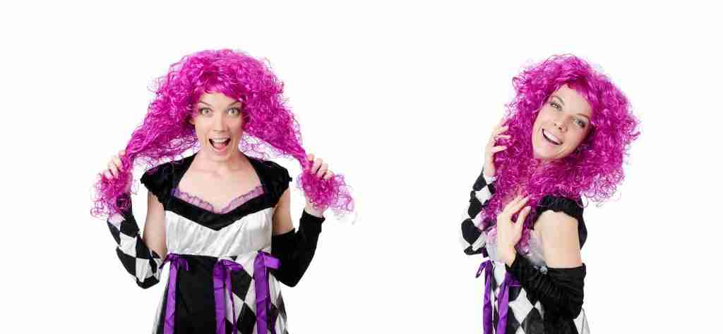 Long Pink Costume Wig
