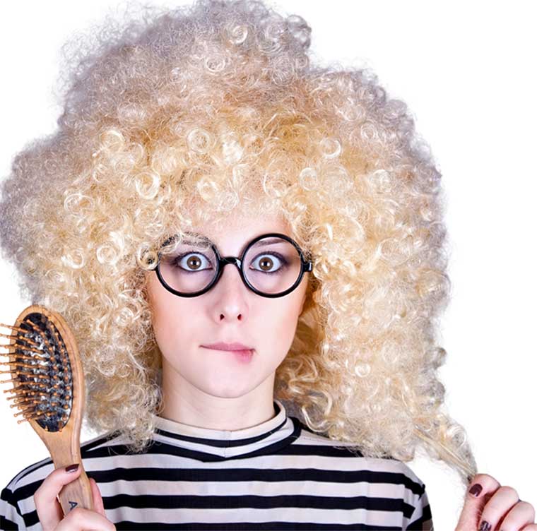 Costume wig care for wigs in need of taming