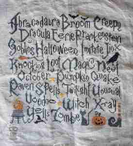 Halloween Sampler Cross Stitch