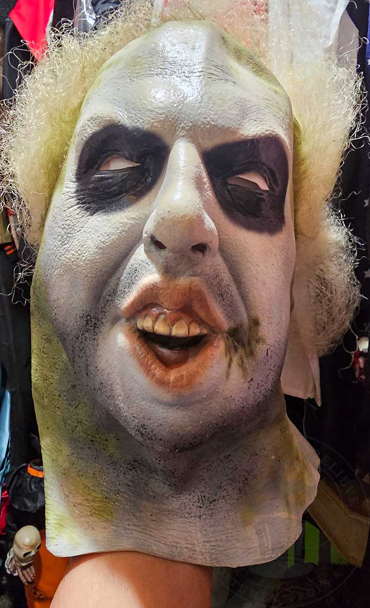 Our other Beetlejuice mask stuffed and stored properly