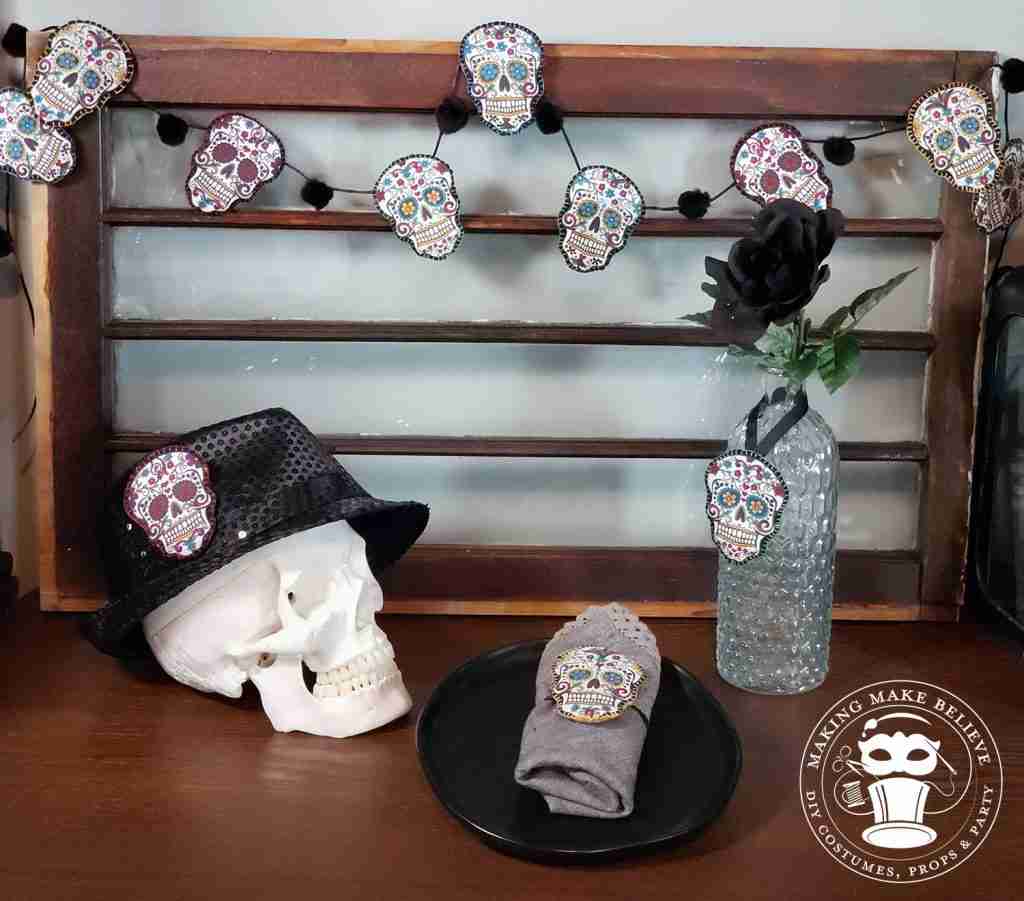 Halloween Fabric Hack Sugar Skull Inspiration