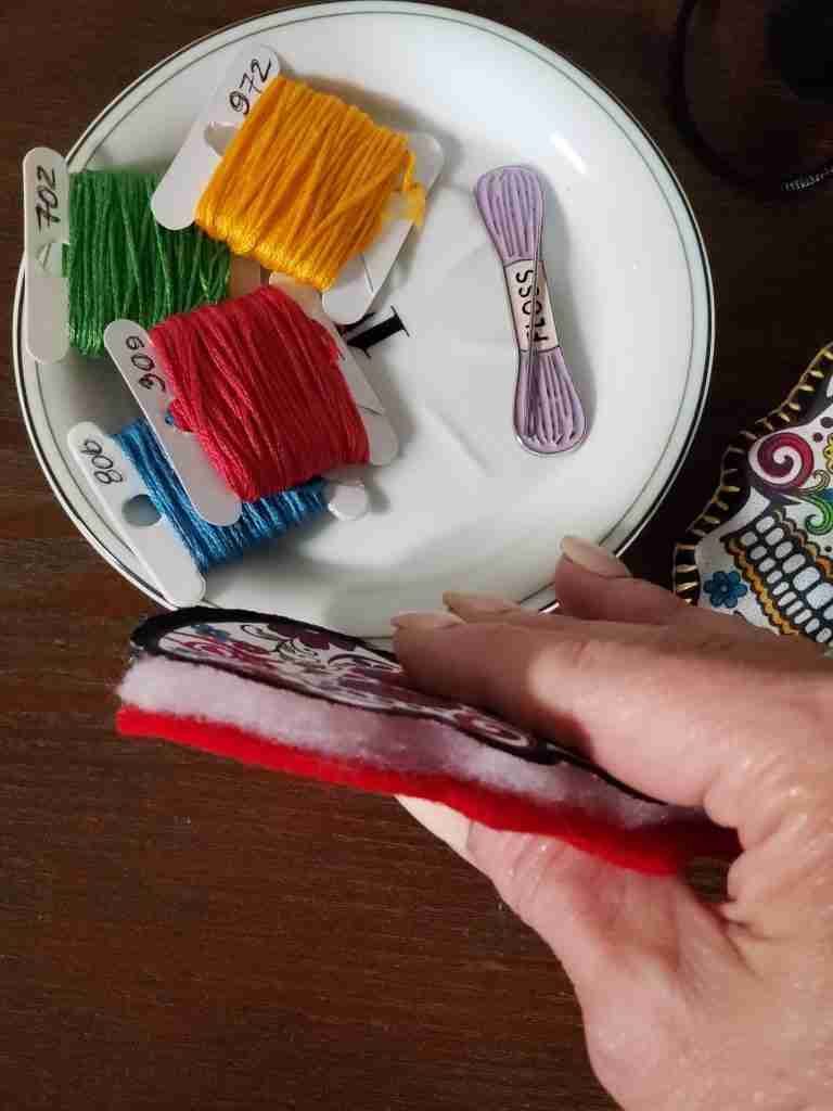 Sandwich Batting Between Fabrics
