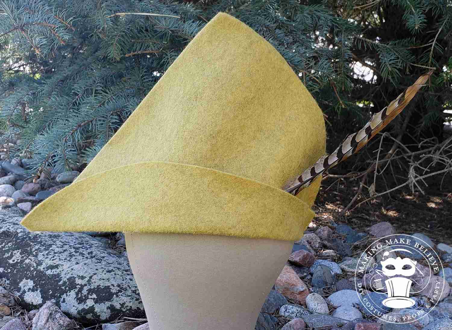 Gold Robin Hood Costume Hat Ready To Wear - Making Make Believe