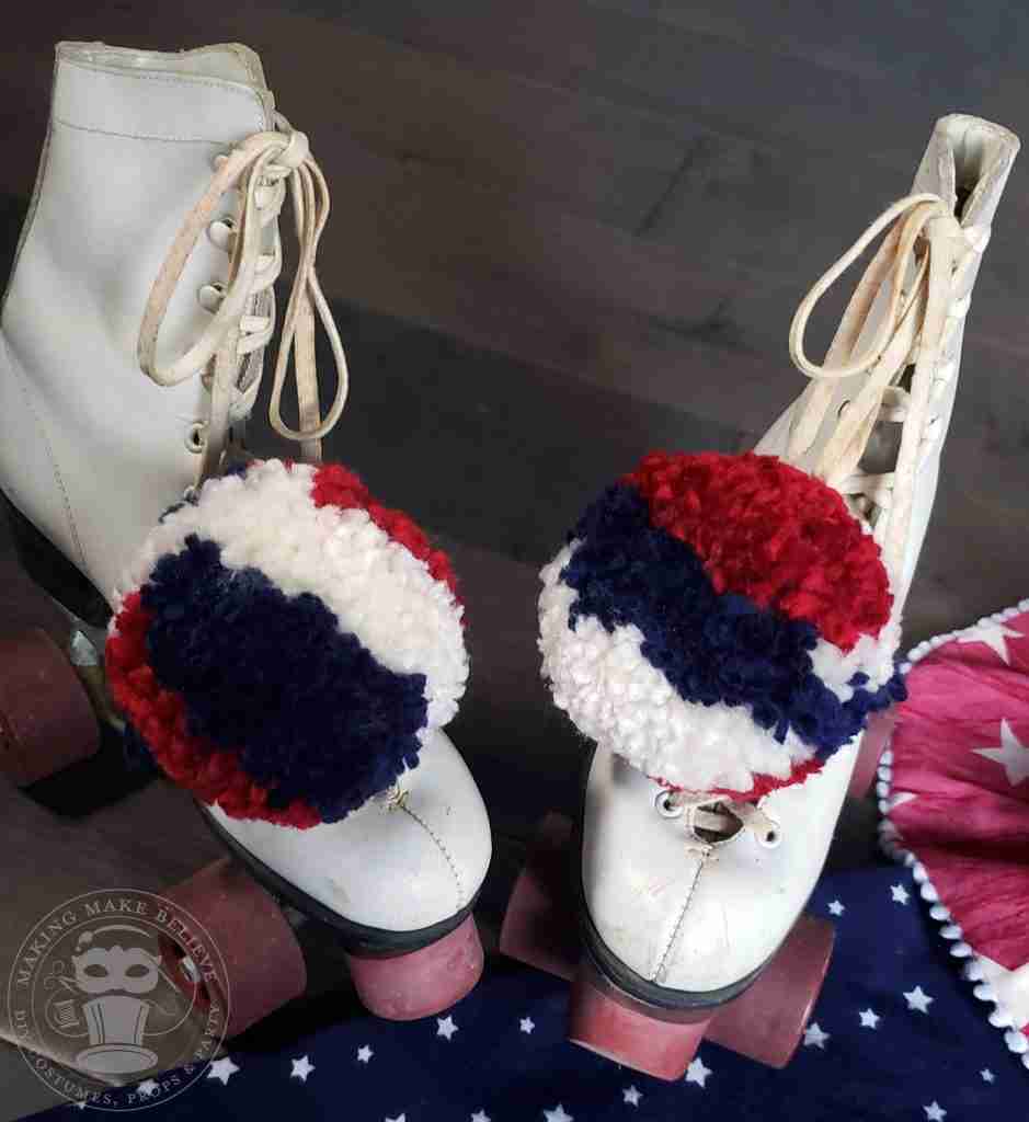Vintage Roller Skates with Pom Poms