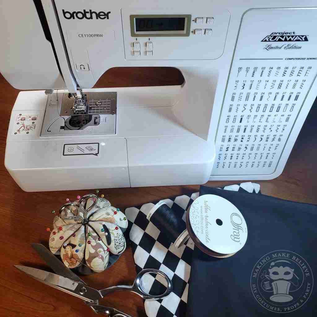 Supplies for Reversible Ruffle Clown Collar