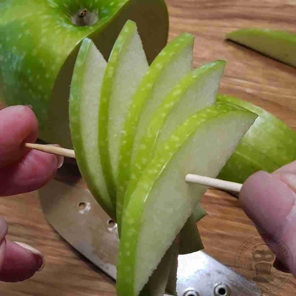 Apple Fan Garnish