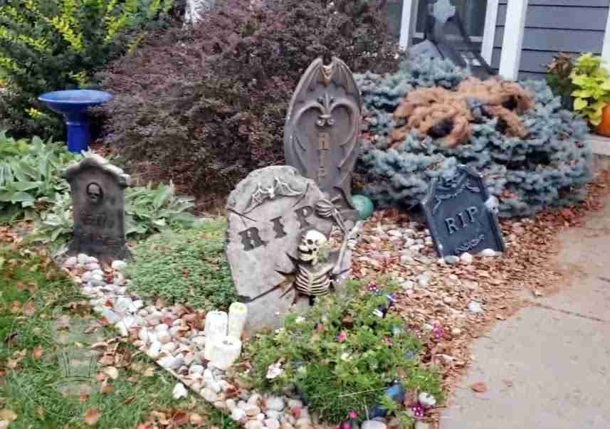 Tombstone With Candles