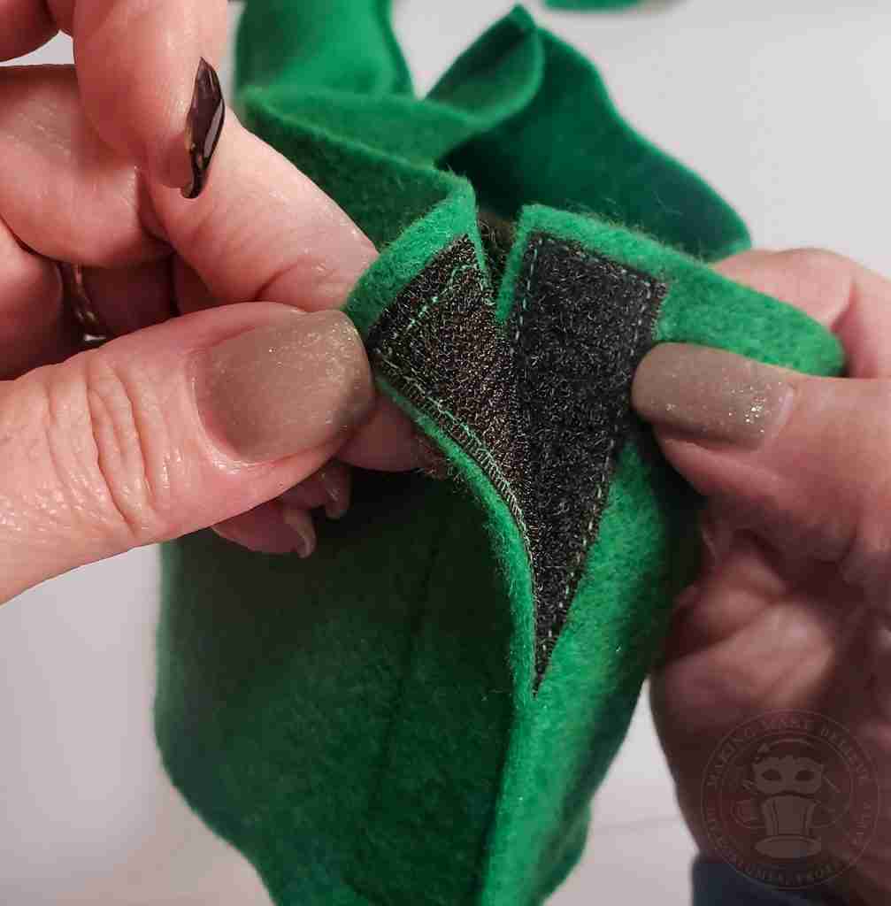 Stitch Hook and Loop Into Place
