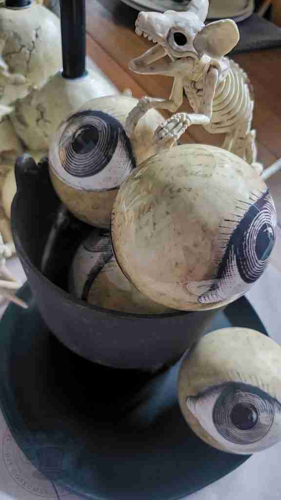 Eyeballs and rats tablescape