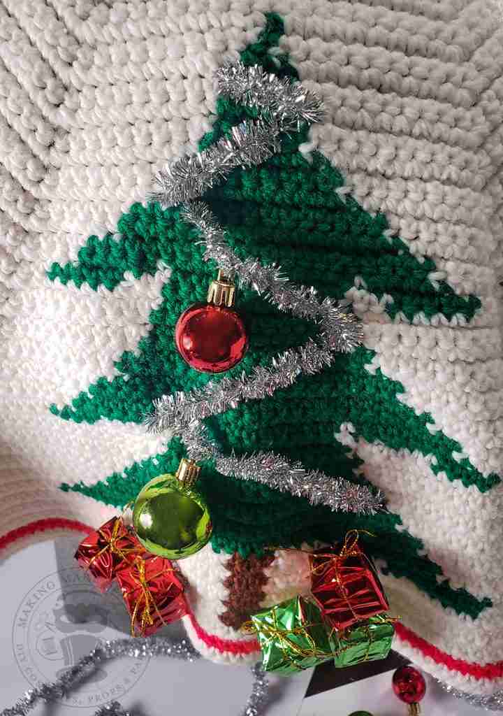Add Garland To Ugly Christmas Sweater