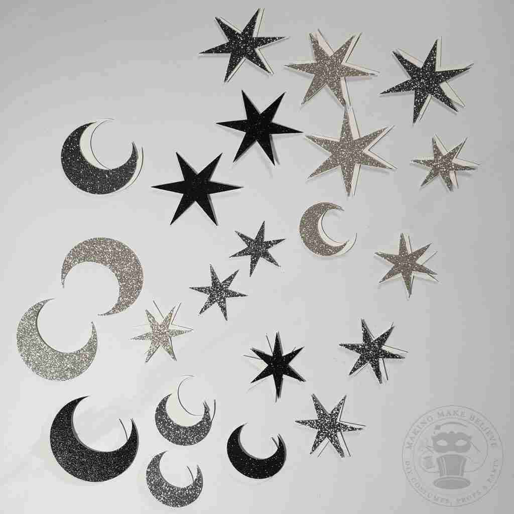 Stars and Moons Cut Outs