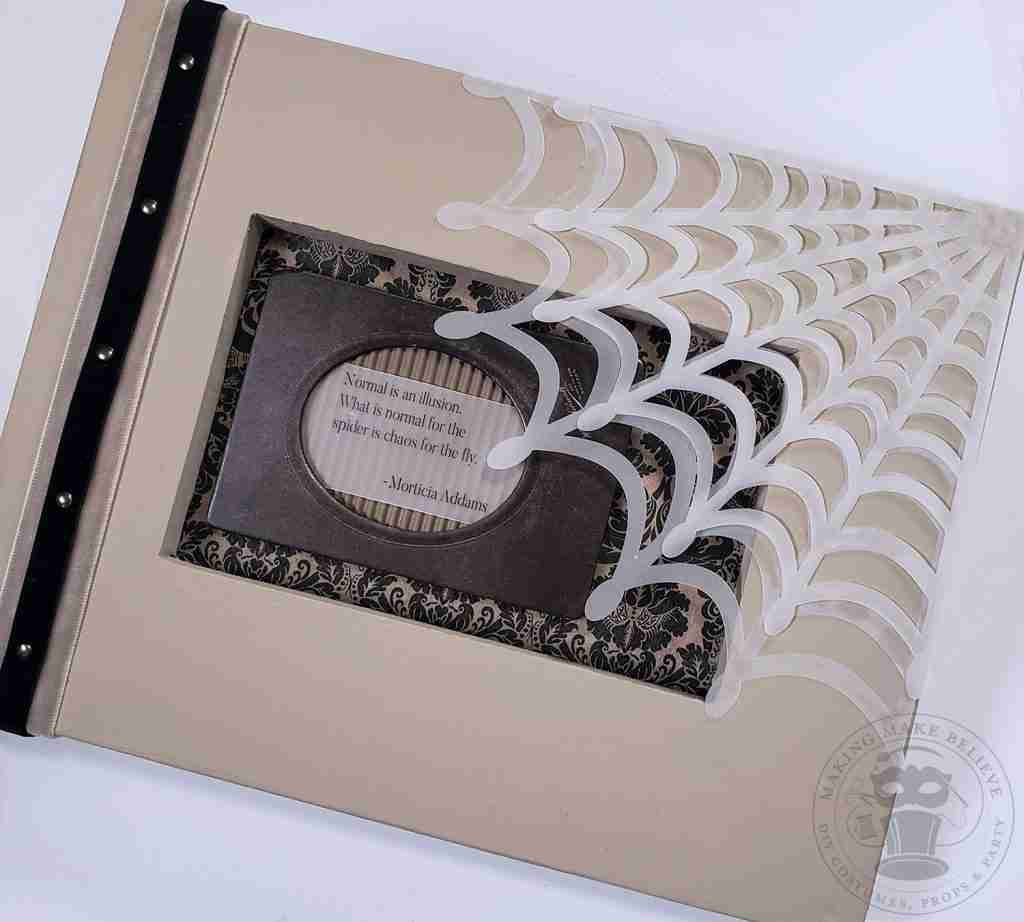 Webs on DIY Halloween Decor Frame