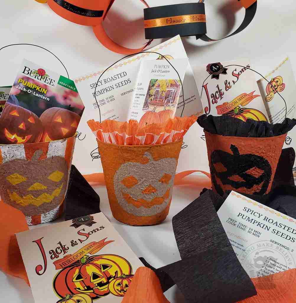 DIY Halloween Gift Pumpkin Peat Pot