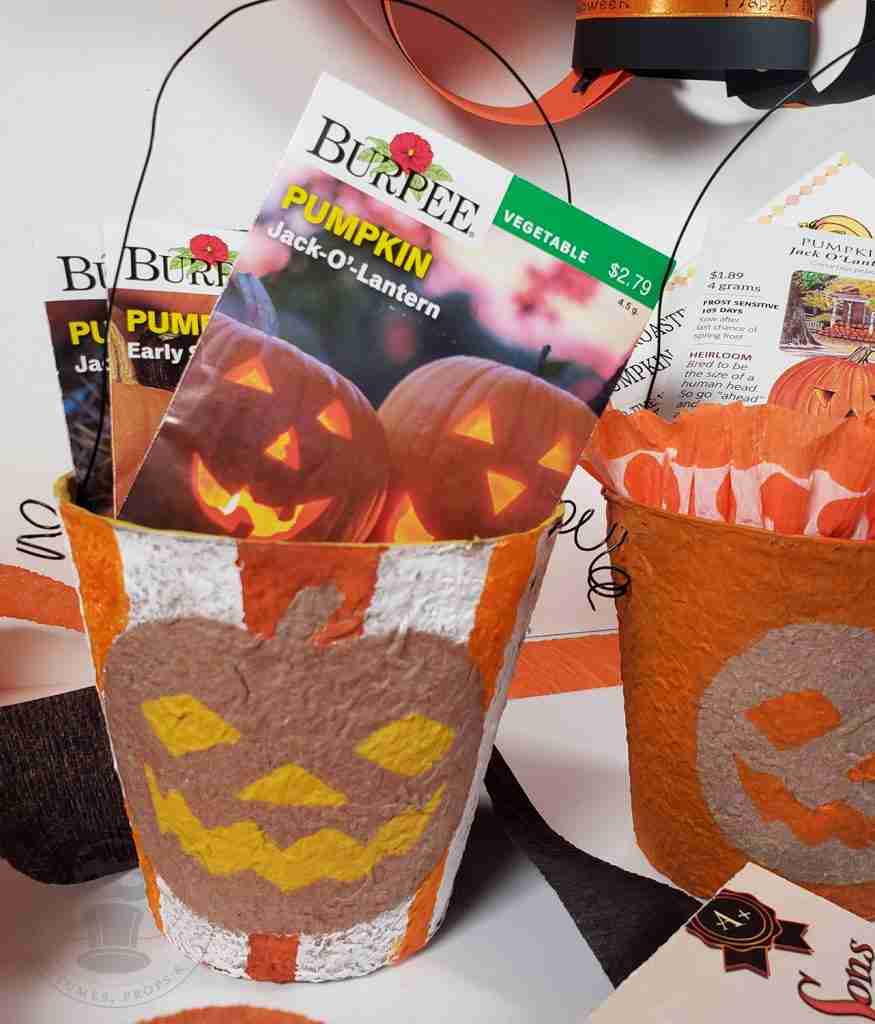 DIY Halloween Gift Pumpkin Peat Pot