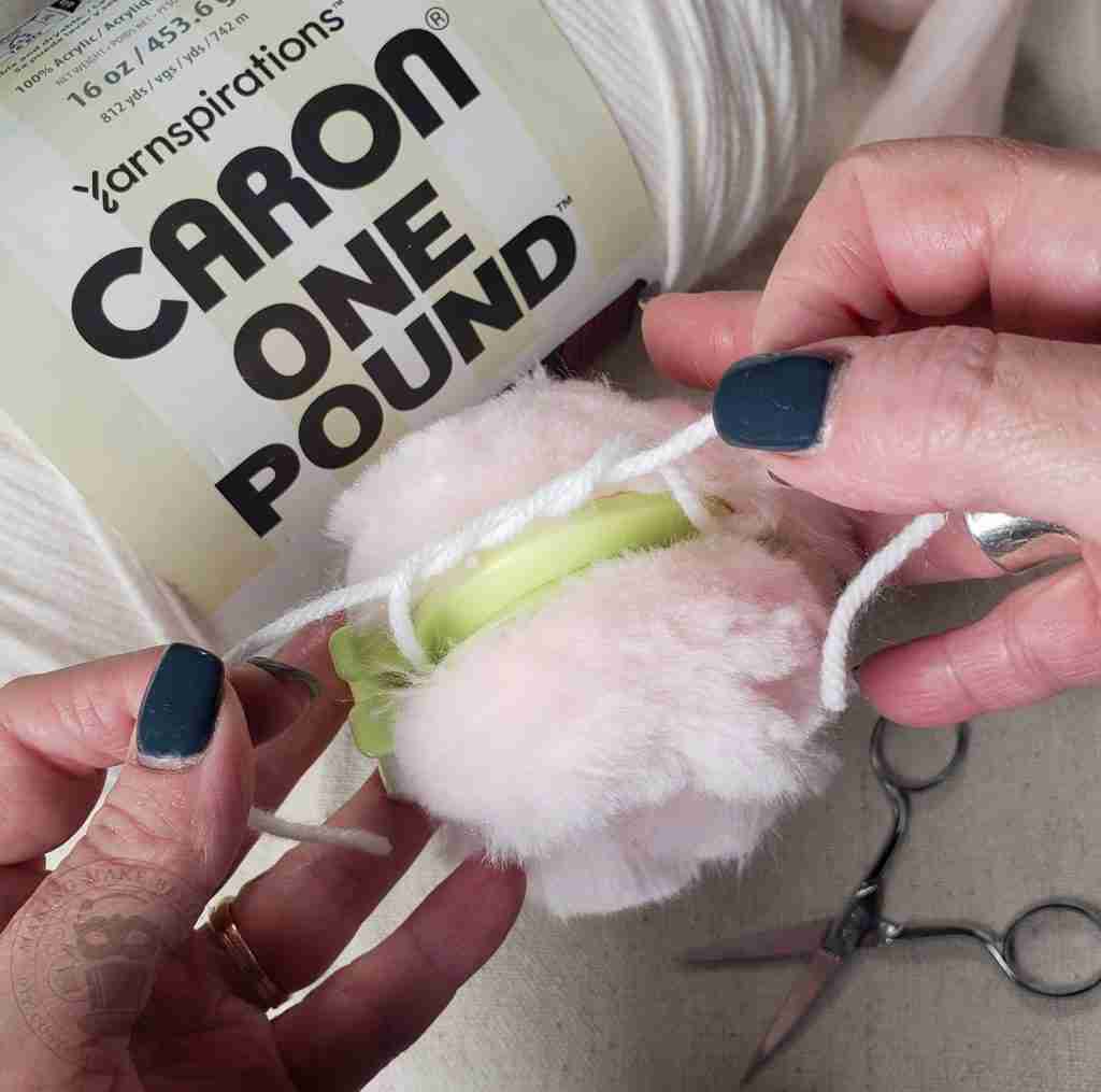 Tie Off Pom for DIY Fluffy Bunny Tail