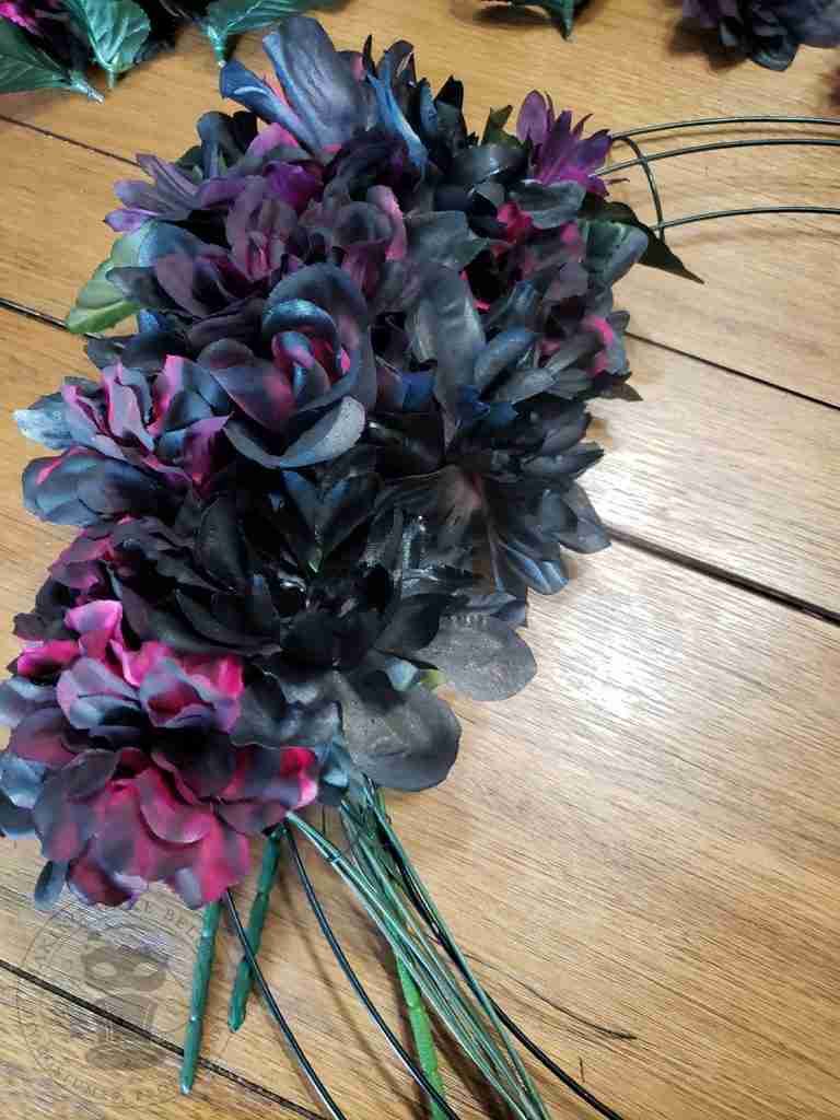 Continue Adding Floral Bunches To Wreath Form