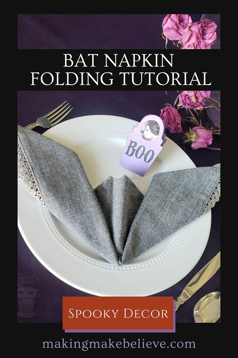 Bat Napkin Folding Tutorial