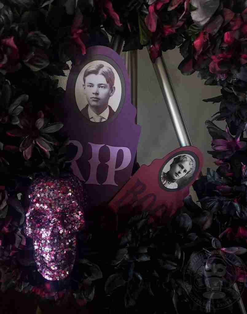 Bedazzled Skull & Tombstone Portraits Closeup