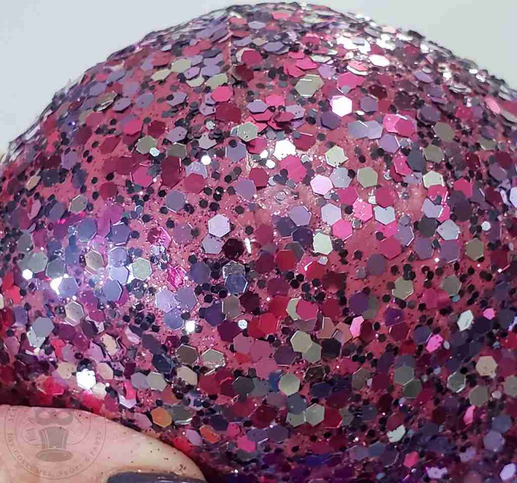 First Coat of Glue and Glitter