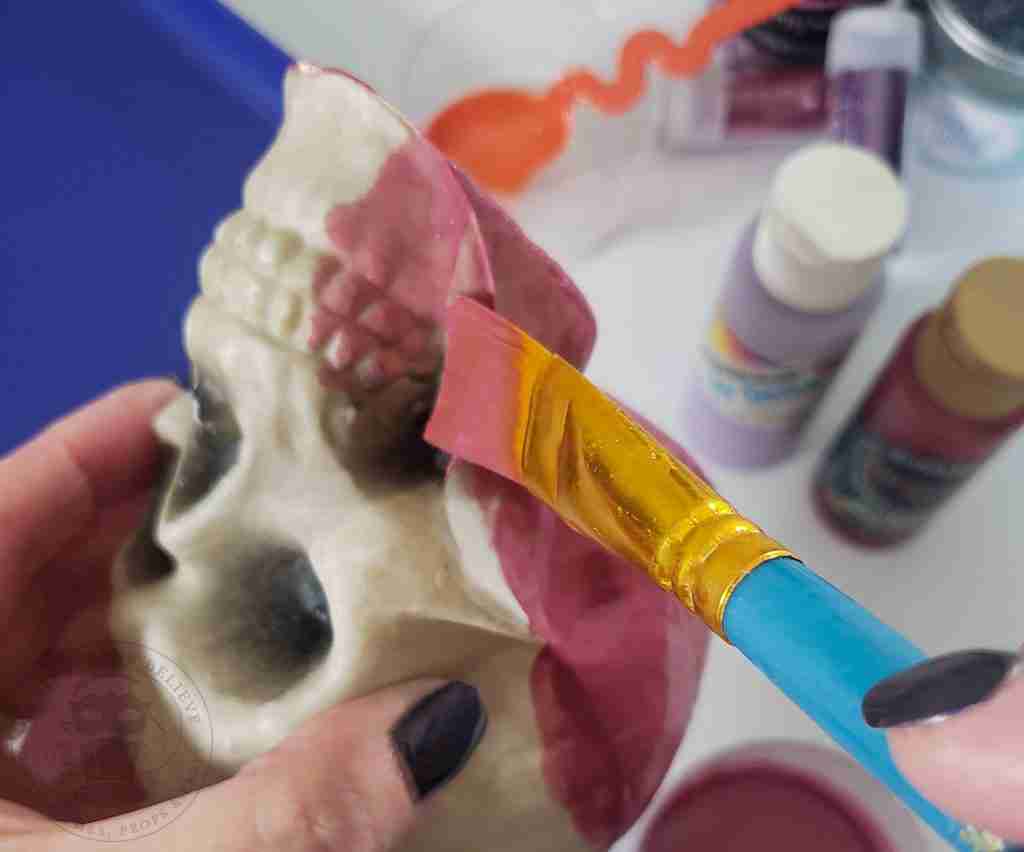 Paint Base Coat Onto Skull