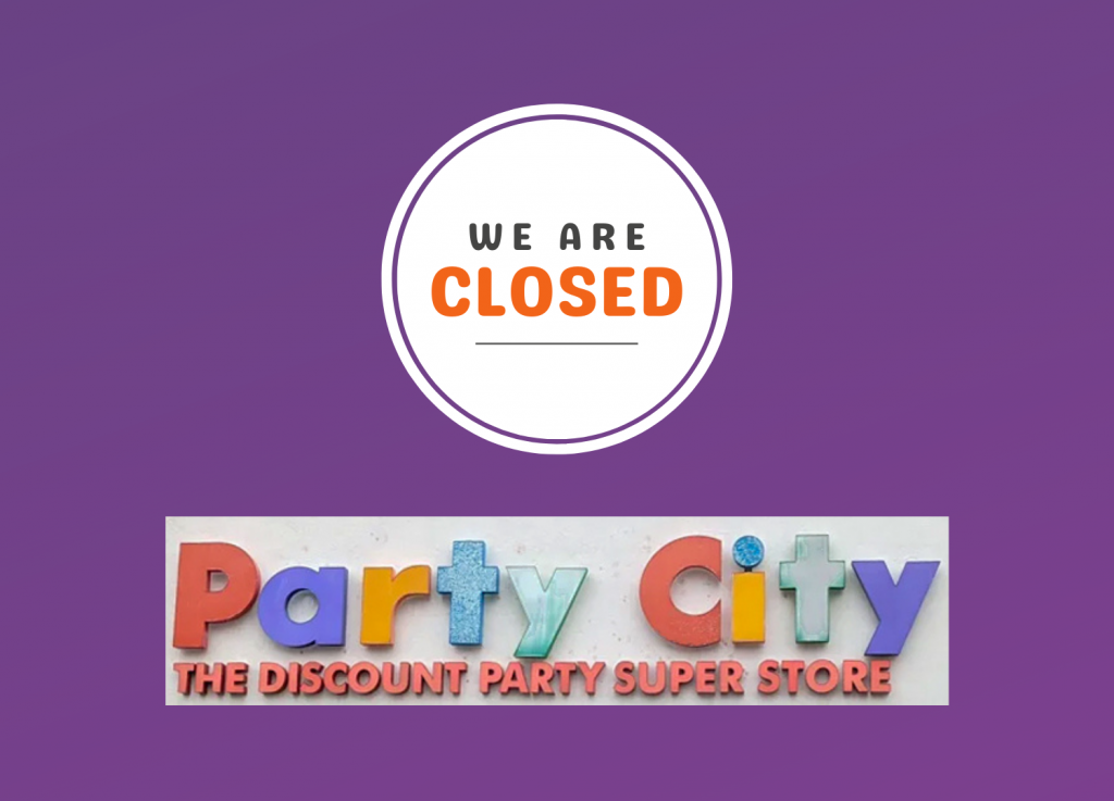 Party City Closing Graphic