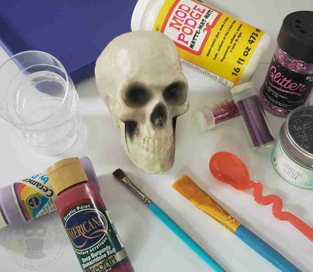 Supplies For Craft Glitter Tips - Bedazzled Skull