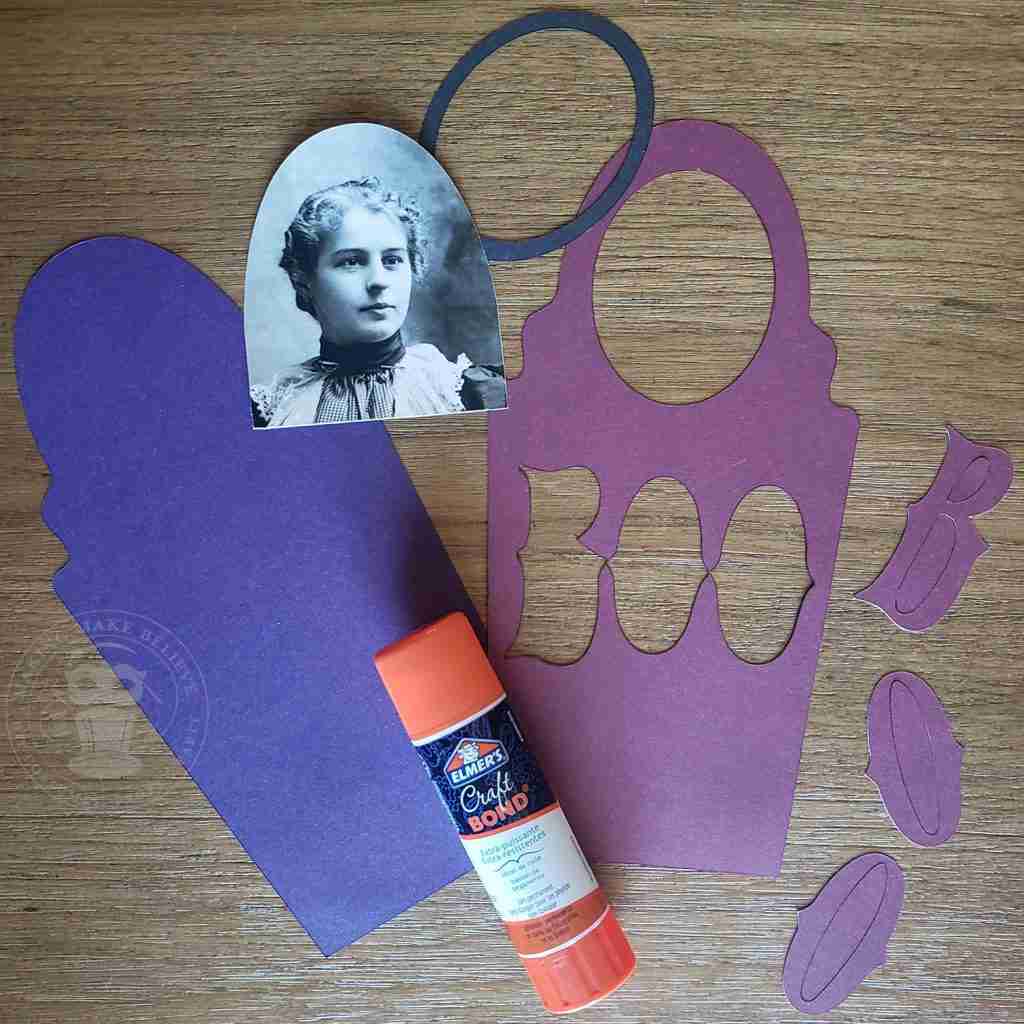 Supplies for DIY Halloween Party Decorations Tombstone Portraits