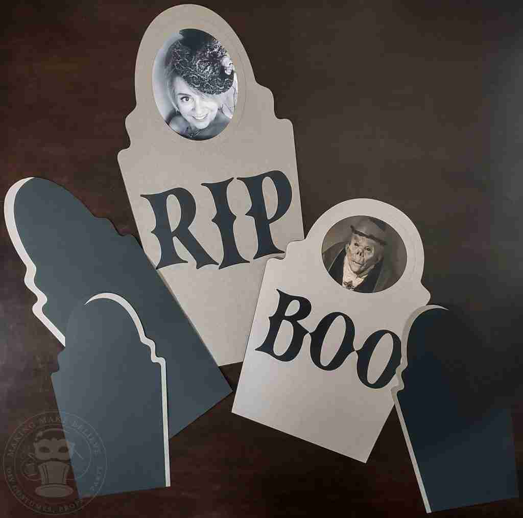 Tombstone Portraits DIY Halloween Party Decorations