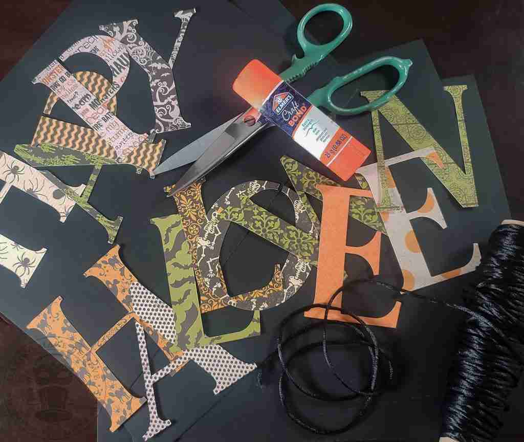 Easy Happy Halloween Banner Supplies