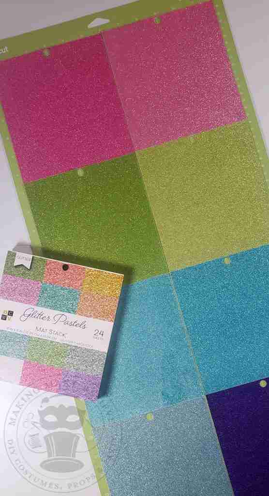 Glitter Paper Pack on Cricut Mat