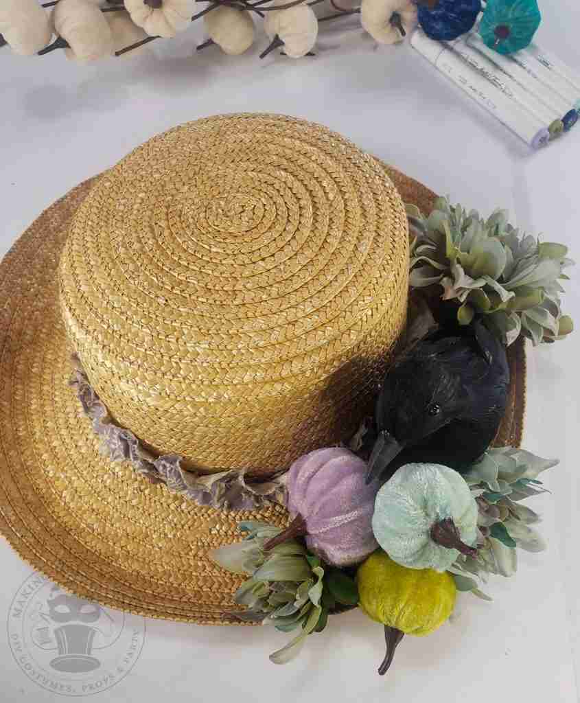 Rough Layout of Embellishments on Straw Hat