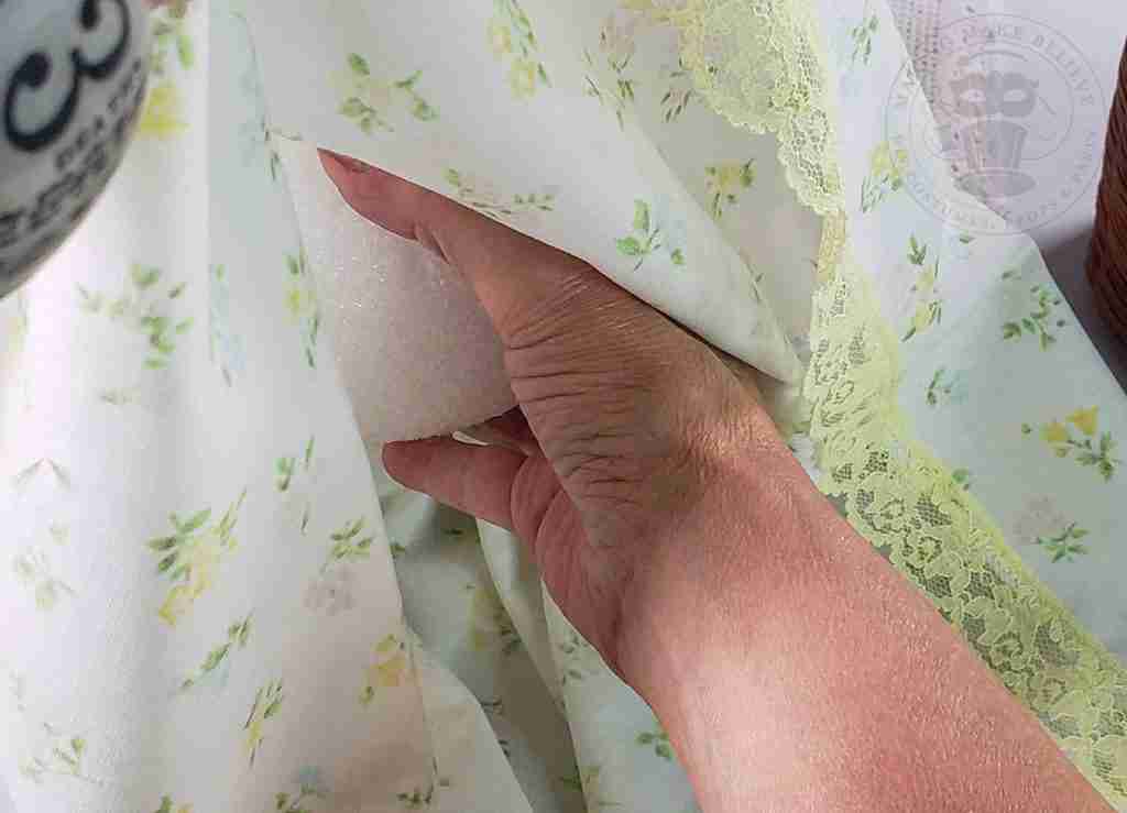 Drape Vintage Pillowcase Over Styrofoam Ball