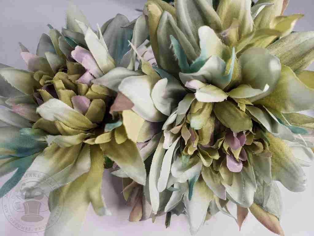 Muted Two-Tone Green Dahlias