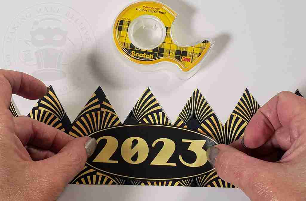 Center Emblem On Crown and Tape Into Place