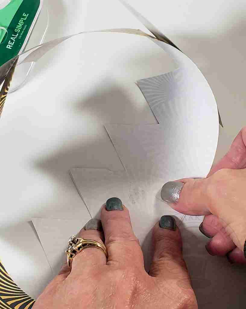 Repeat - Overlap Crown Ends and Glue Together