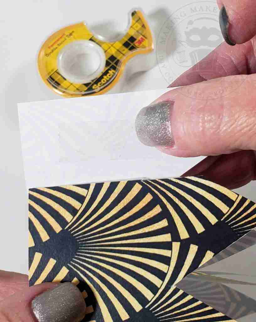 Double Stick Tape Onto Outside Ends of Crown