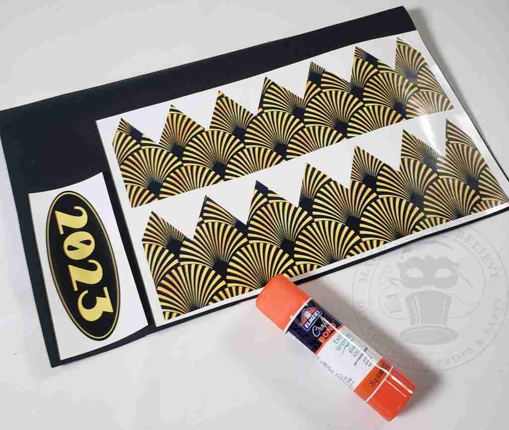 Glue Crowns To Black Paper