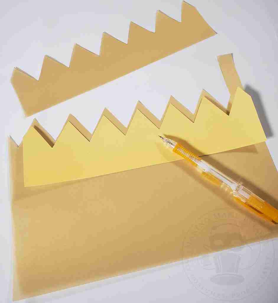 Transfer Interior Inset Template To Metallic Paper