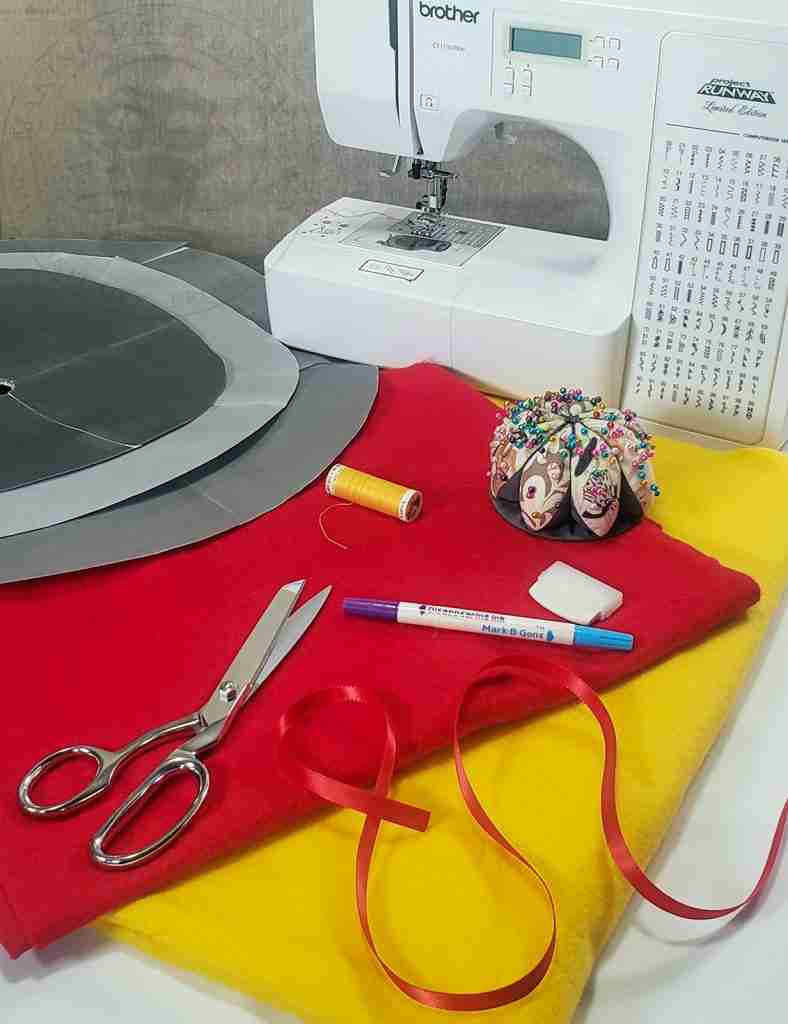 Supplies For How To Make a Clown Collar Neck Ruffle