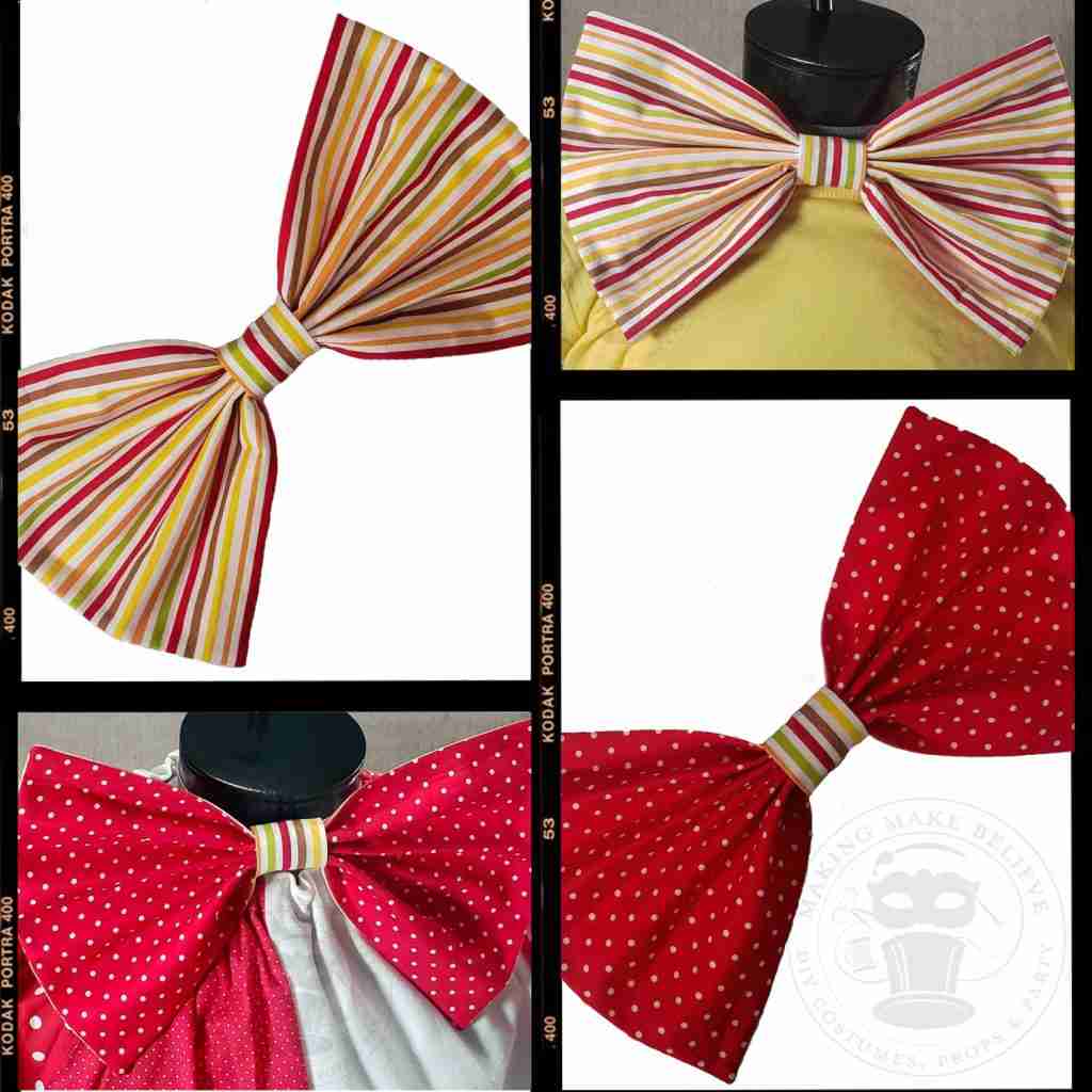 How To Make A Big Clown Bow Tie Reversible