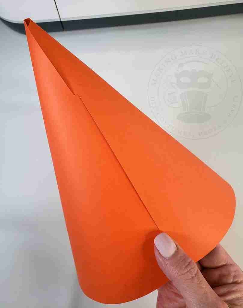 Tab In Slot On Back of DIY Halloween Party Hat