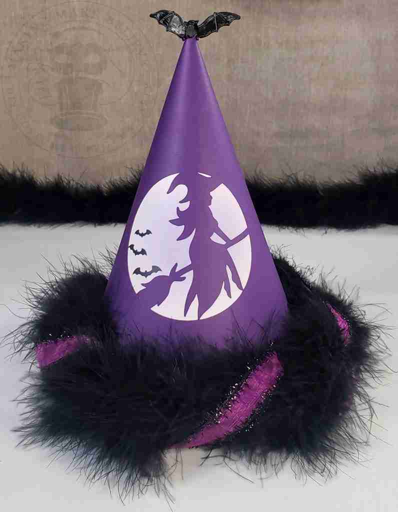 Flying Witch Halloween Party Hat